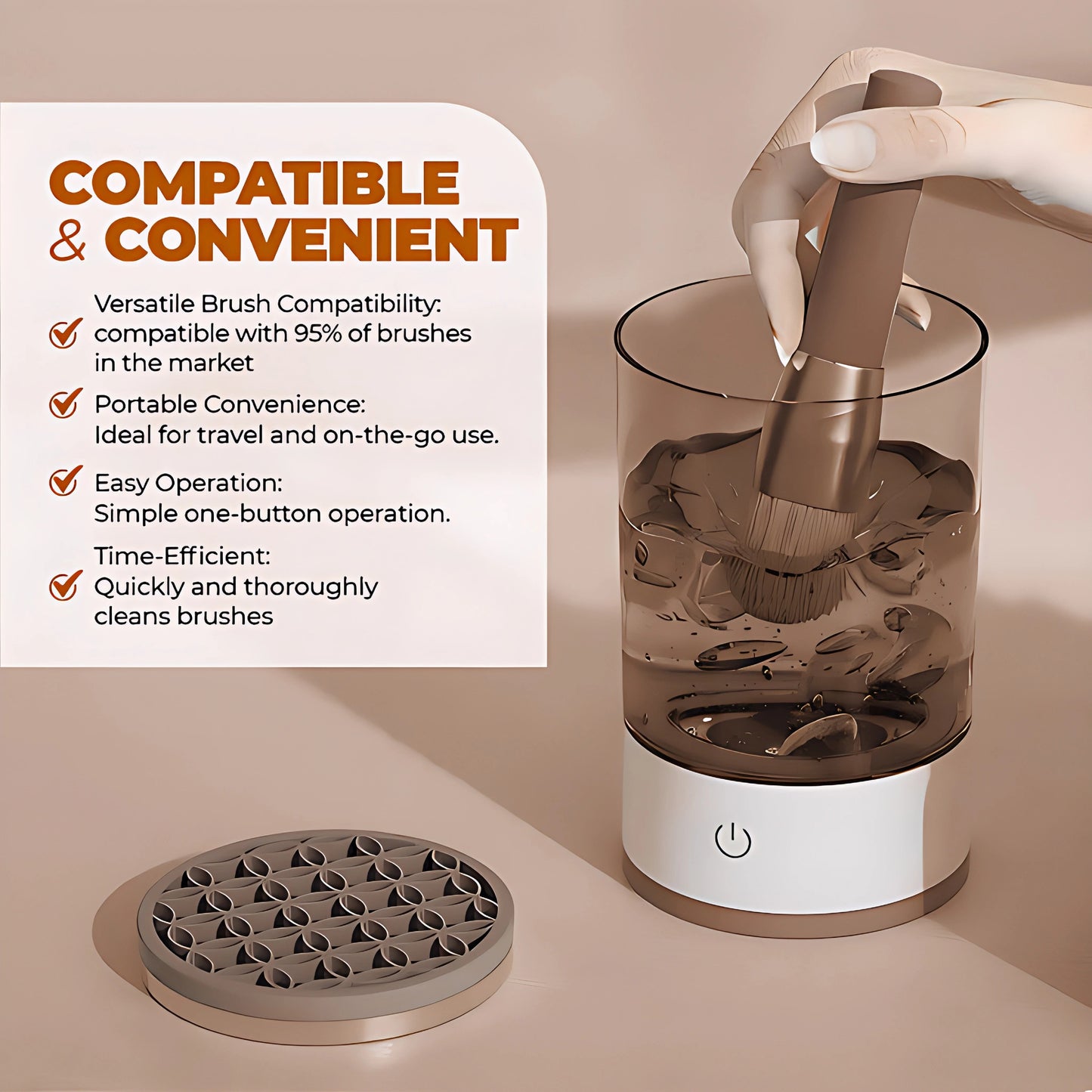 EvaView™ Electric Makeup Brush Cleaner